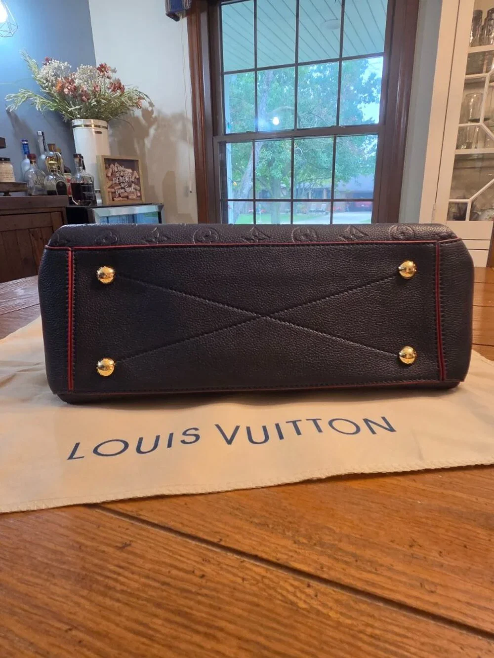 Louis Vuitton Navy Monogram Empreinte Leather Surene MM Bag